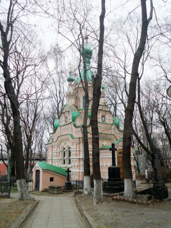 Донской монастырь. Церковь Иоанна Лествичника, Донской (Южный административный округ (ЮАО), г. Москва). общий вид в ландшафте