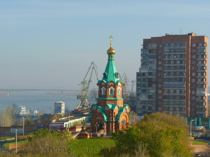 Красноярск. Церковь Николая Чудотворца. общий вид в ландшафте