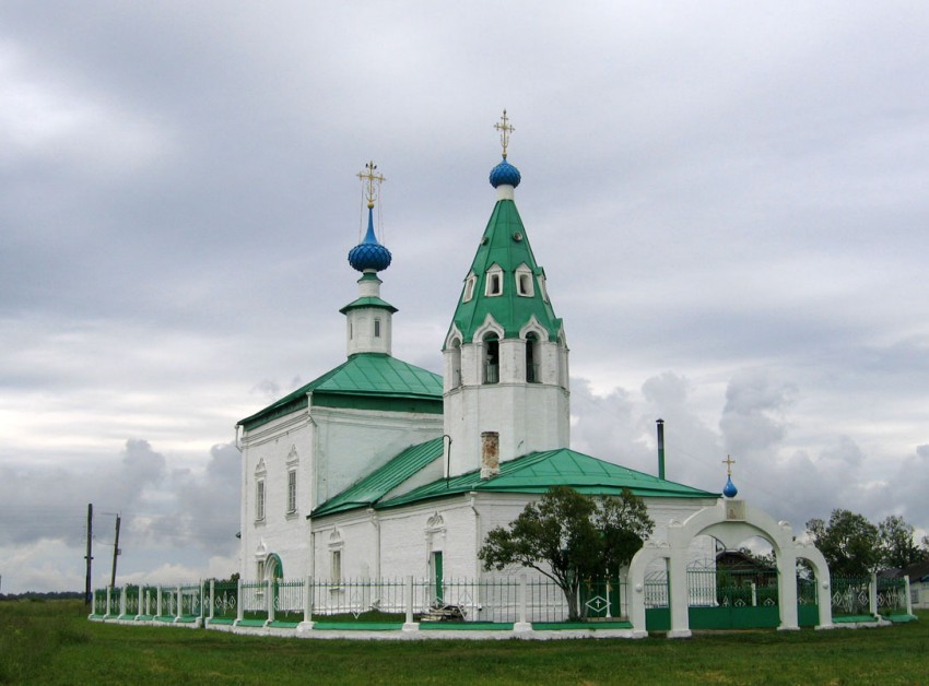 Церковь Иоанна Богослова, Стебачёво (Тейковский район, Ивановская область). общий вид в ландшафте