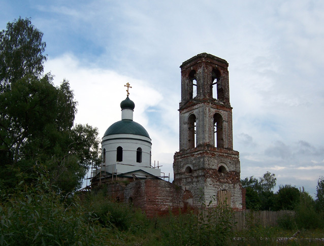 Церковь Николая Чудотворца, Овчинино (Петушинский район, Владимирская область). фасады, вид с северо-запада
