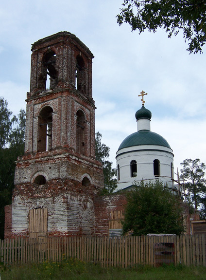 Овчинино. Церковь Николая Чудотворца. фасады, вид с юго-запада