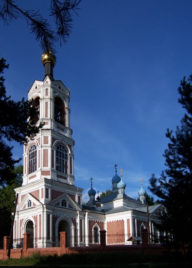 Заречье. Церковь Казанской иконы Божией Матери. фасады, вид с юго-запада