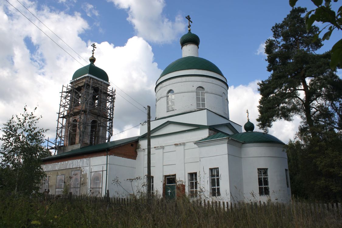Церковь Николая Чудотворца, Овчинино (Петушинский район, Владимирская область). фасады, Вид с юго-востока