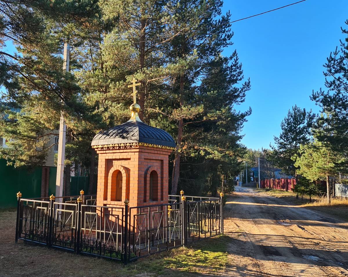 Неизвестная часовня, Красный Огорок (Киржачский район, Владимирская область). общий вид в ландшафте, Вид с северо-востока