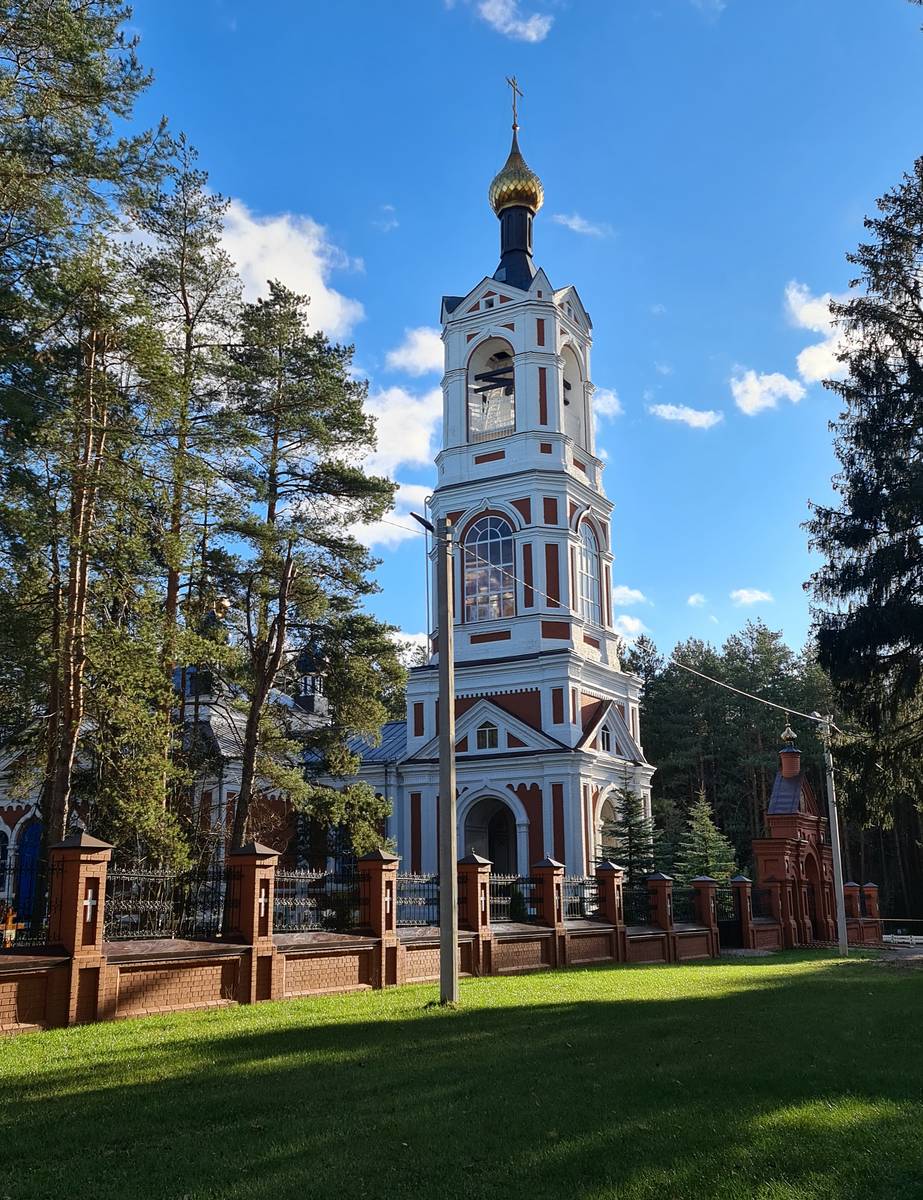 Церковь Казанской иконы Божией Матери, Заречье (Киржачский район, Владимирская область). фасады, Колокольня, вид с северо-запада