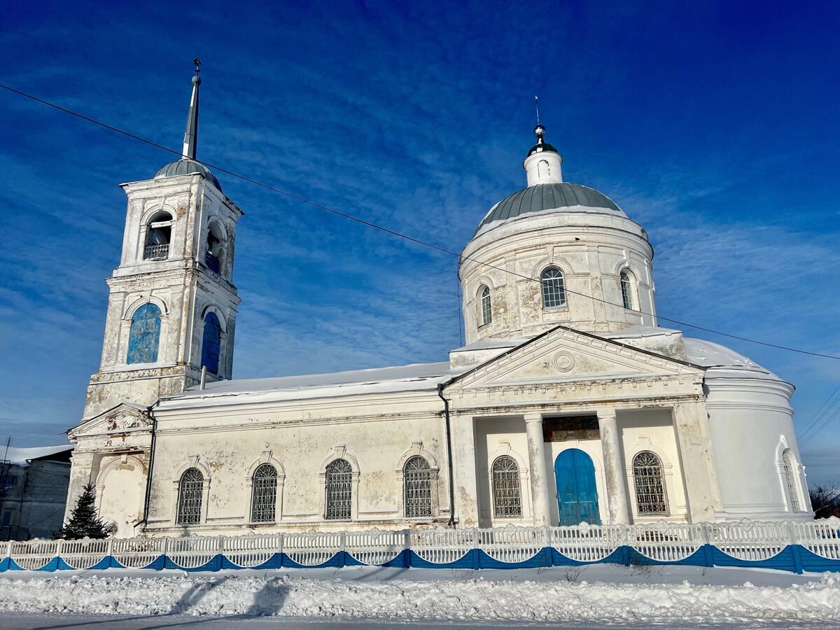 Шерстино. Церковь Смоленской иконы Божией Матери. фасады