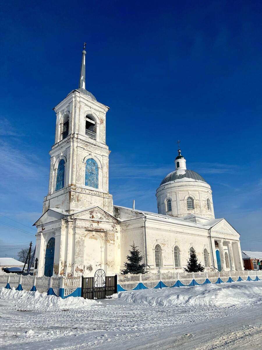 Шерстино. Церковь Смоленской иконы Божией Матери. фасады