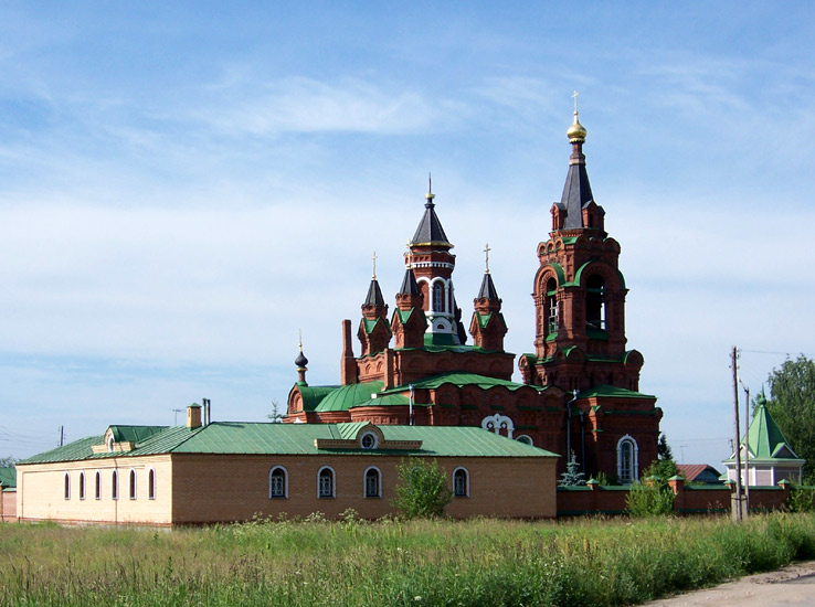 Церковь Екатерины, Рахманово (Павлово-Посадский городской округ и г. Электрогорск, Московская область). общий вид в ландшафте