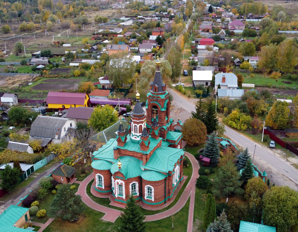 Церковь Екатерины, Рахманово (Павлово-Посадский городской округ и г. Электрогорск, Московская область). общий вид в ландшафте