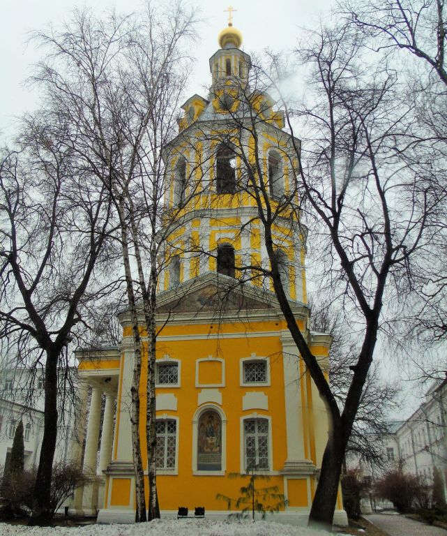 Андреевский мужской монастырь. Церковь Иоанна Богослова в колокольне монастыря, Гагаринский (Юго-Западный административный округ (ЮЗАО), г. Москва). фасады