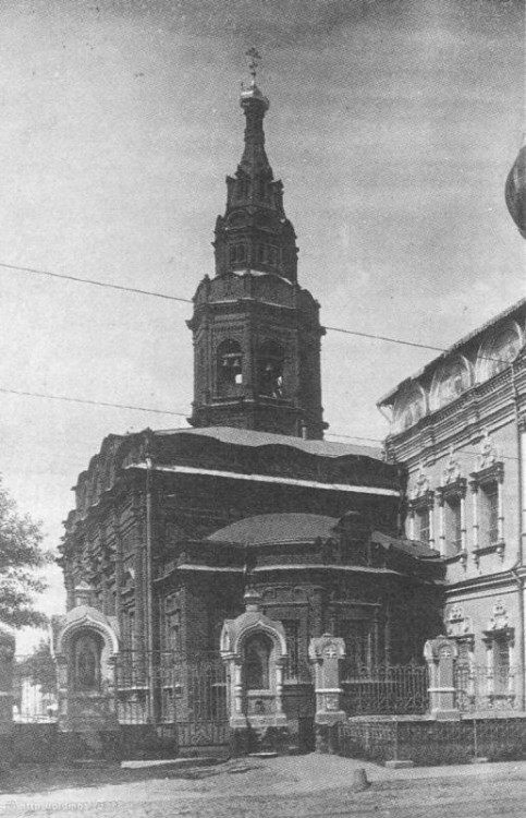Церковь Смоленской иконы Божией Матери, Тверской (Центральный административный округ (ЦАО), г. Москва). архивная фотография, 1910 год.
