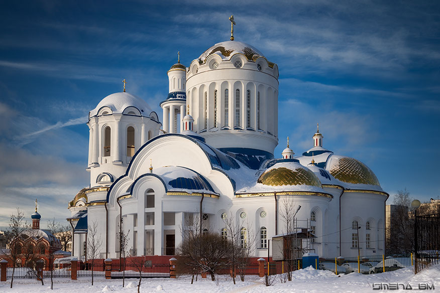Церковь Собора Московских Святых в Бибиреве, Бибирево (Северо-Восточный административный округ (СВАО), г. Москва). фасады, 6 февраля 2015