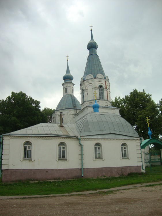 Маково. Церковь Рождества Пресвятой Богородицы. общий вид в ландшафте