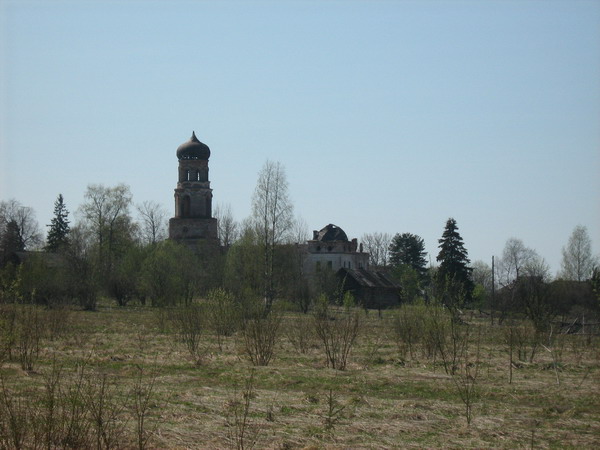 Пустынь. Исааковский Рождество-Богородицкий монастырь. общий вид в ландшафте