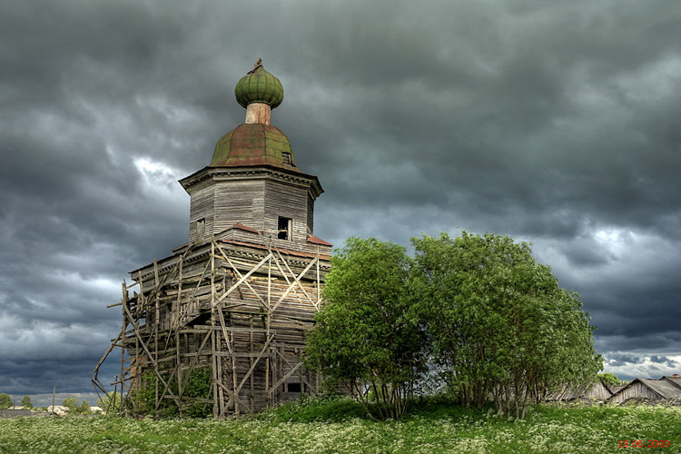 Шелоховская (Архангело). Церковь Сретения Господня. фасады