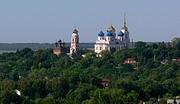 Собор Преображения Господня, Слева - Троицкая церковь<br>, Болхов, Болховский район, Орловская область
