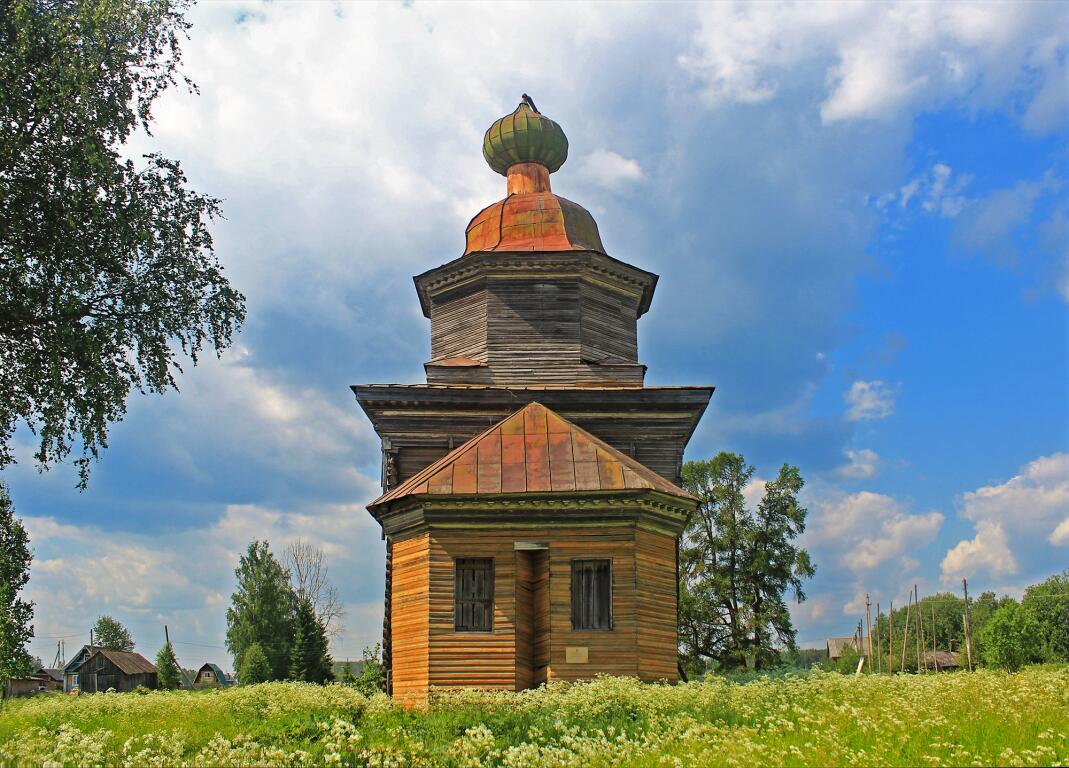 Шелоховская (Архангело). Церковь Сретения Господня. фасады, Вид с востока