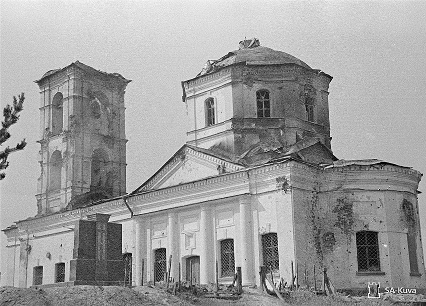 Салми. Церковь Николая Чудотворца. архивная фотография, Фото из Архива финских вооруженных сил SA-kuva