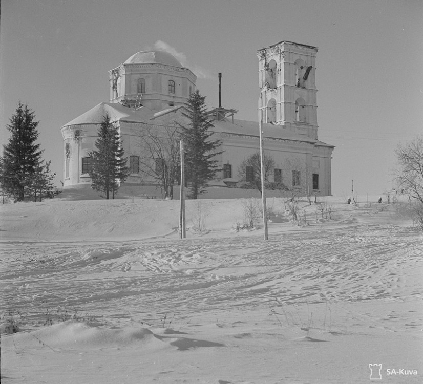 Салми. Церковь Николая Чудотворца. архивная фотография, Фото из Архива финских вооруженных сил SA-kuva