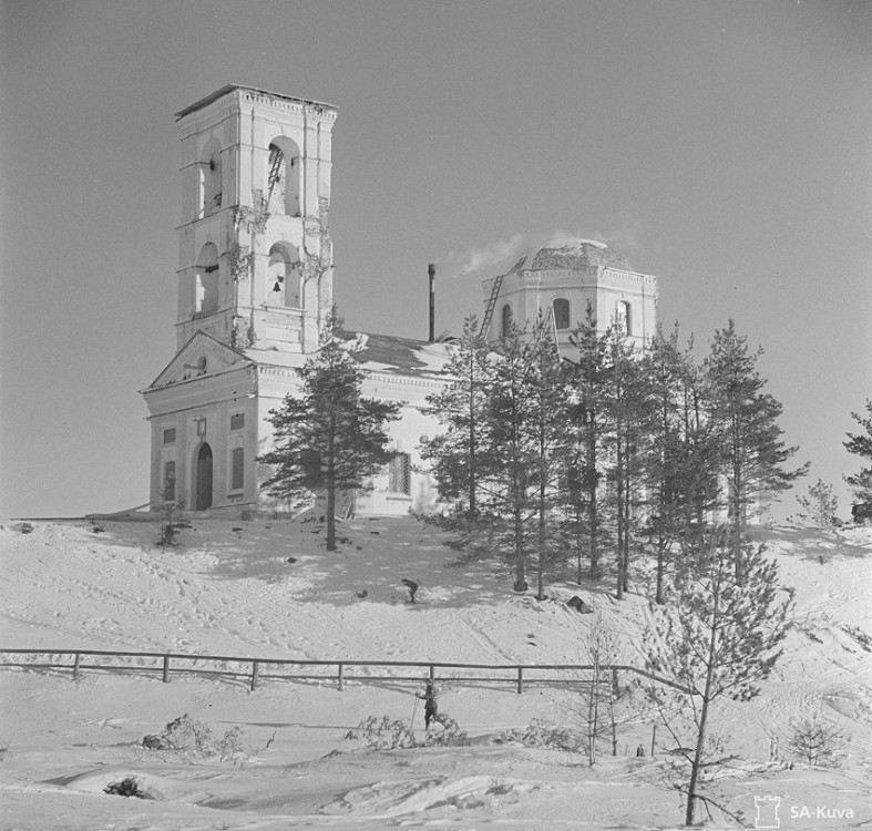 Салми. Церковь Николая Чудотворца. архивная фотография, Фото из Архива финских вооруженных сил SA-kuva
