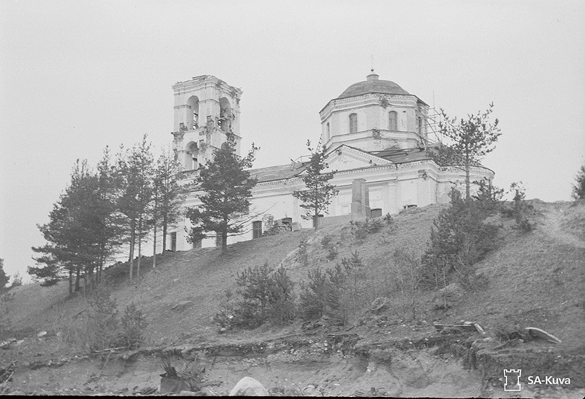Церковь Николая Чудотворца, Салми (Питкярантский район, Республика Карелия). архивная фотография, Фото из Архива финских вооруженных сил SA-kuva
