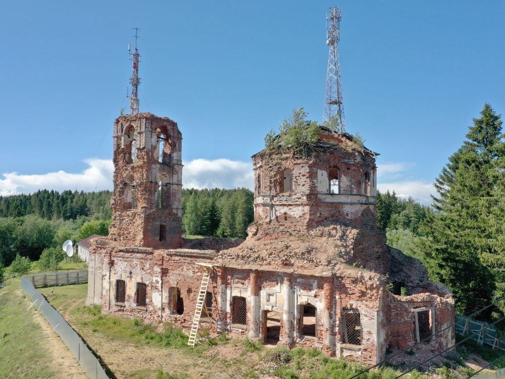 Церковь Николая Чудотворца, Салми (Питкярантский район, Республика Карелия). общий вид в ландшафте