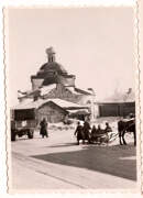 Церковь Георгия Победоносца, Редкий ракурс со стороны входа. Фото 1941 г. с аукциона e-bay.de<br>, Болхов, Болховский район, Орловская область