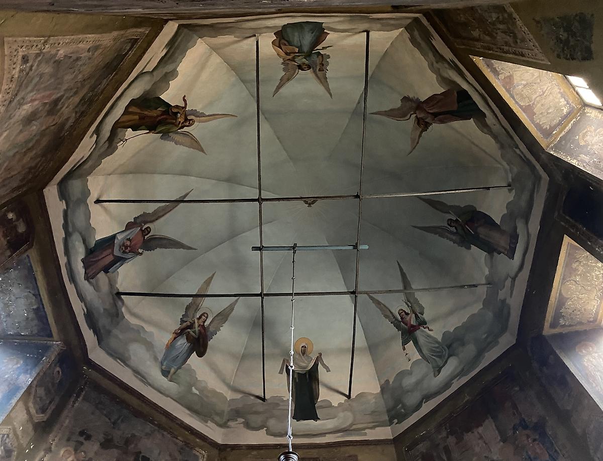 Роспись свода в главном объёме, интерьер и убранство. Собор Рождества Христова быв. Христорождественского монастыря, Болхов (Болховский район, Орловская область)