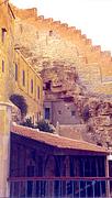 Саввы Освященного, Лавра, Северная стена. Вид со смотровой площадки над Кедроном.<br>, Иудейская пустыня, Вади Кедрон, Палестина, Прочие страны
