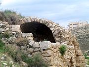 Суккийская лавра, Вероятно, развалины малой церкви. Вид с юго-запада.<br>, Иудейская пустыня, Вади Харитун (Нахаль Текоа), Палестина, Прочие страны