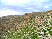 Суккийская лавра, Развалины сторожевой башни. Общий вид с севера.<br>, Иудейская пустыня, Вади Харитун (Нахаль Текоа), Палестина, Прочие страны