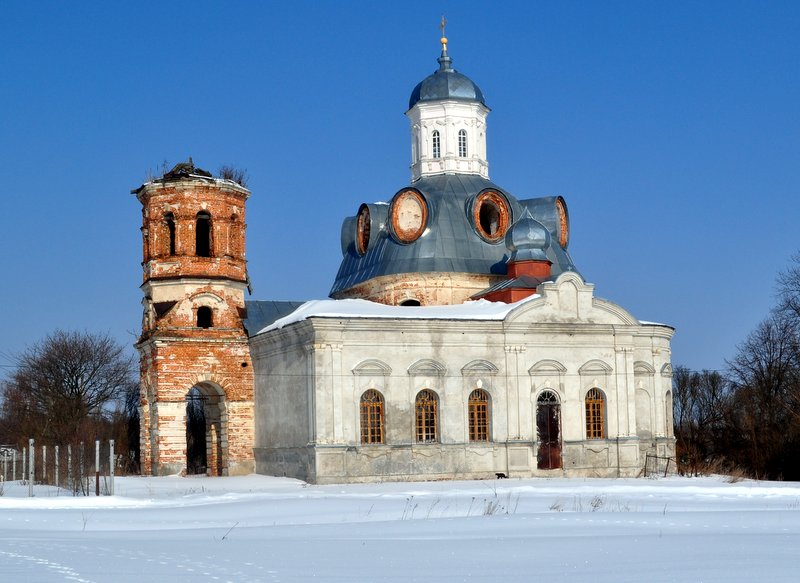 Церковь Воскресения Христова, Роща (Тарусский район, Калужская область). фасады, Церковь Воскресения Христова.