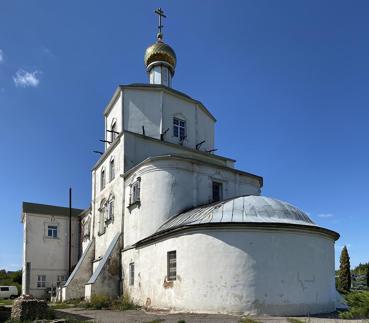 Вид с юго-востока, фасады. Церковь Вознесения Господня, Мценск (Мценский район и г. Мценск, Орловская область)
