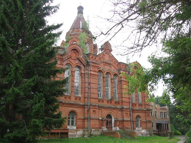 Евлево. Александро-Мариинский монастырь. Церковь Вознесения Господня (Воздвижения Креста Господня?). фасады