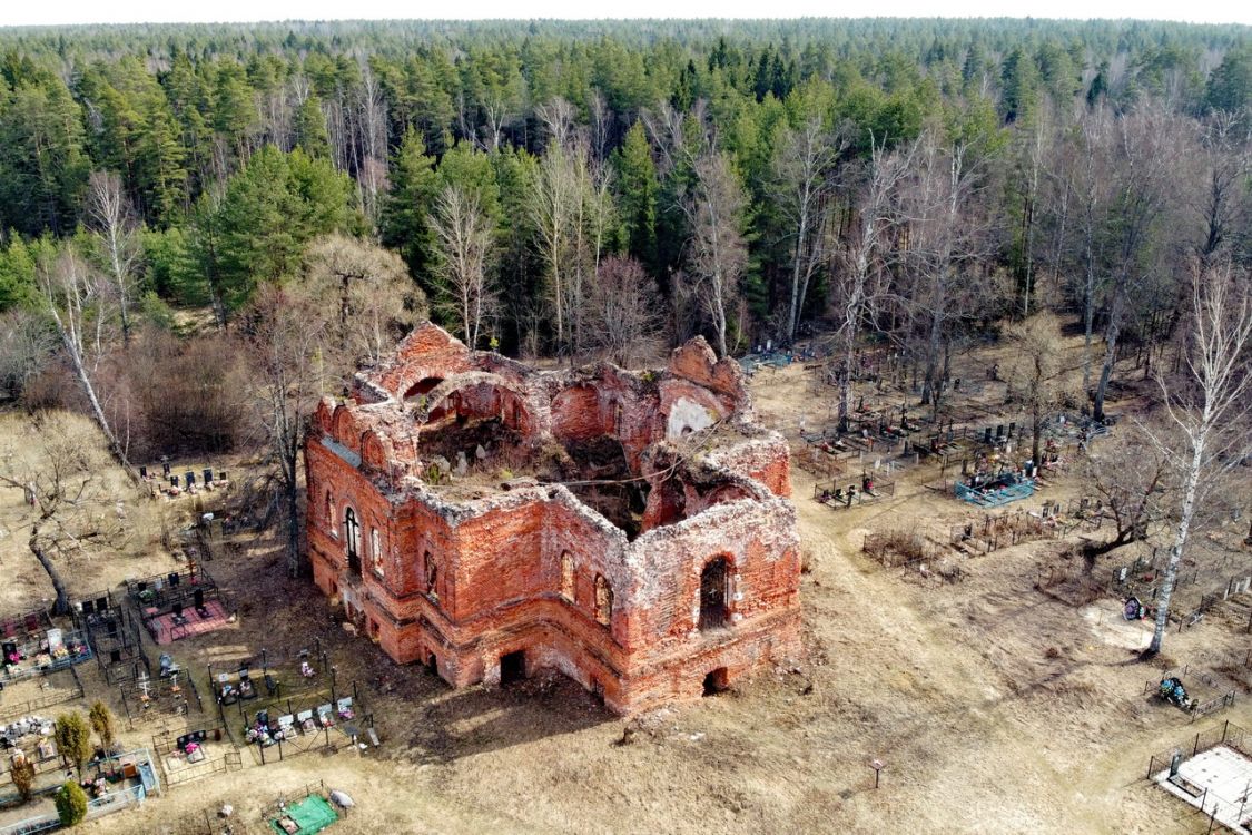 Церковь Зачатия Пресвятой Богородицы, Гора (Шатурский городской округ и г. Рошаль, Московская область). общий вид в ландшафте