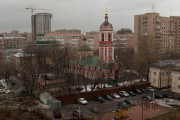 Церковь Пимена Великого (Троицы Живоначальной) в Новых Воротниках, вид из жилого дома №40 по улице Долгоруковская<br>, Москва, Центральный административный округ (ЦАО), г. Москва