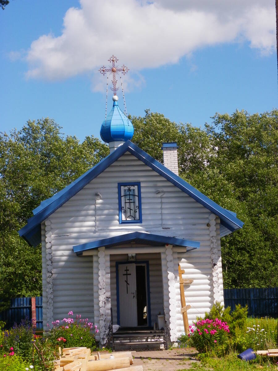 Церковь Владимирской иконы Божией Матери (временная), Елизаветино (Гатчинский район, Ленинградская область). фасады