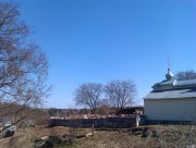 Церковь Георгия Победоносца, фундамент сзади<br>, Осьмино, Лужский район, Ленинградская область