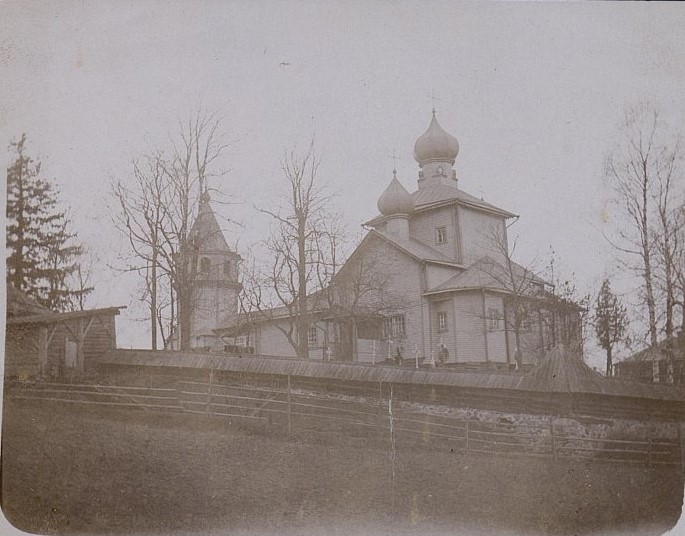 Церковь Георгия Победоносца (старая), Осьмино (Лужский район, Ленинградская область). архивная фотография, Фото конца XIX - начала XX вв. из фондов Музея при Российской академии художеств. (ГК №41113544)