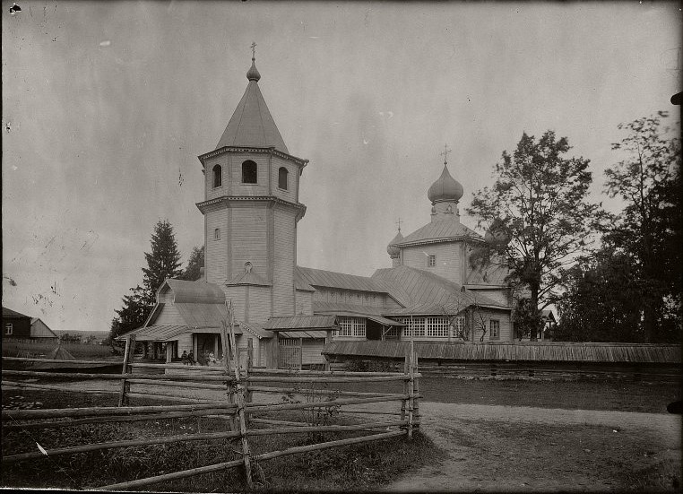 Церковь Георгия Победоносца (старая), Осьмино (Лужский район, Ленинградская область). архивная фотография, Фото конца XIX - начала XX вв. из фондов Музея при Российской академии художеств. (ГК №41113540)