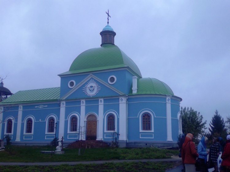 Казанская Богородицкая Площанская мужская пустынь. Церковь Покрова Пресвятой Богородицы, Пчела (Брасовский район, Брянская область). общий вид в ландшафте