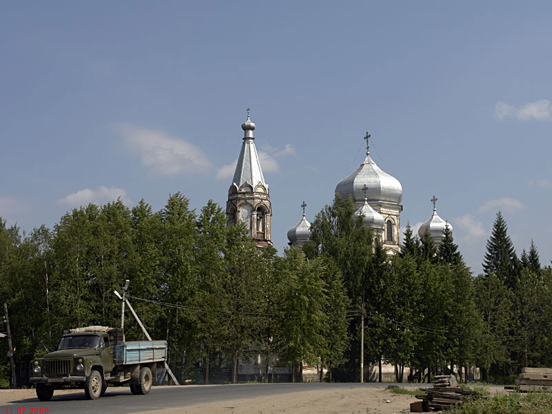 Церковь Сретения Господня, Вытегра (Вытегорский район, Вологодская область). общий вид в ландшафте
