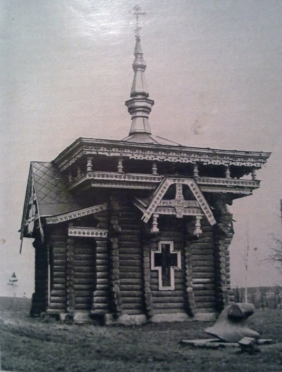 Часовня Исаакия Далматского с Беседной Горы, Вытегра (Вытегорский район, Вологодская область). архивная фотография, Частная коллекция. Фото 1900-х годов