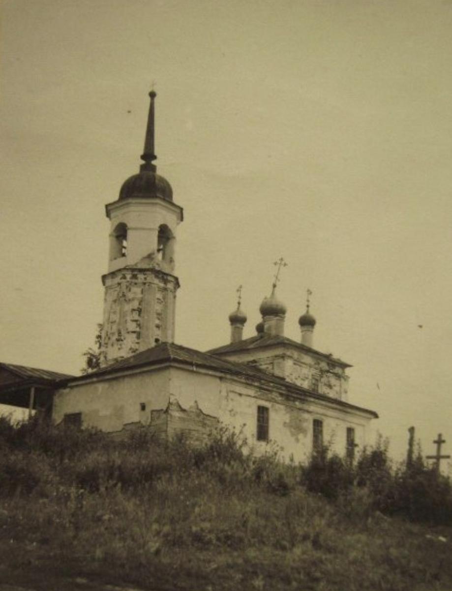 1947 г. Вид с северо-запада, архивная фотография. Церковь Иоанна Богослова в Ивановке, Арзамас (Арзамасский район и г. Арзамас, Нижегородская область)
