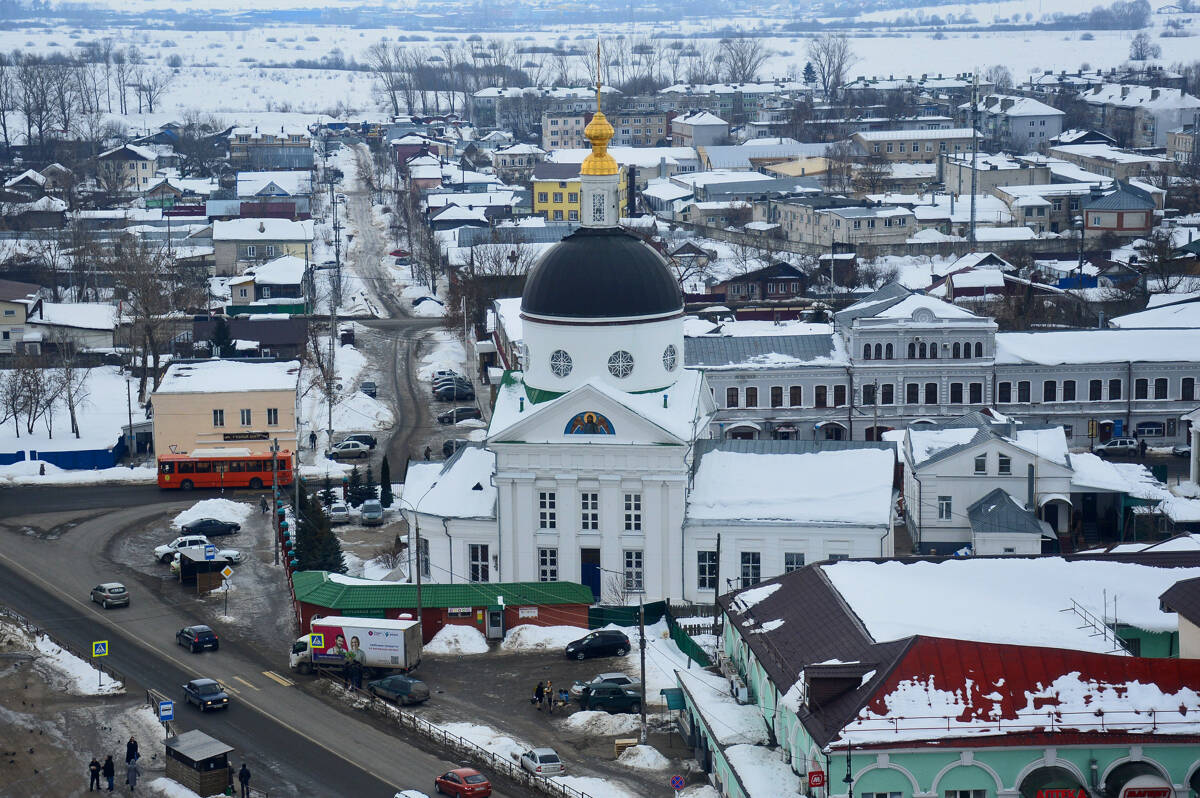 Церковь Владимирской иконы Божией Матери, Арзамас (Арзамасский район и г. Арзамас, Нижегородская область). общий вид в ландшафте