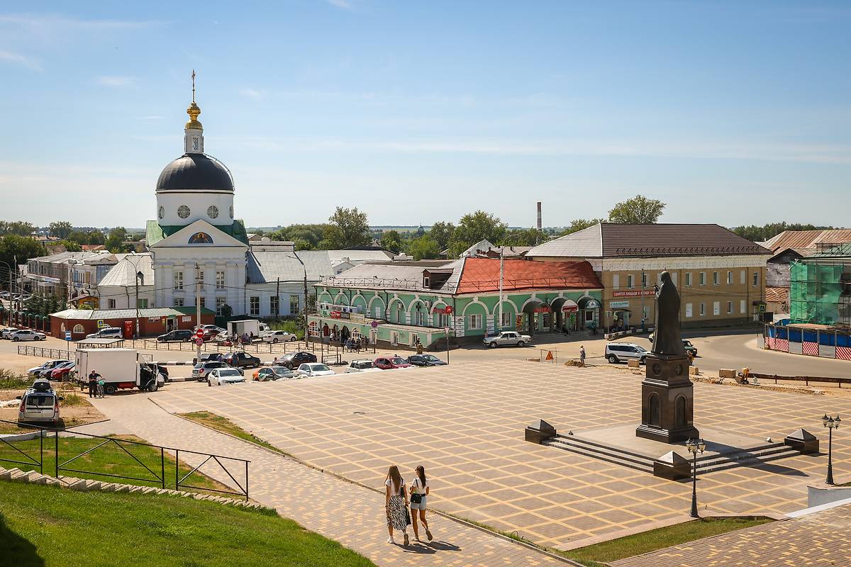 общий вид в ландшафте. Церковь Владимирской иконы Божией Матери, Арзамас (Арзамасский район и г. Арзамас, Нижегородская область)