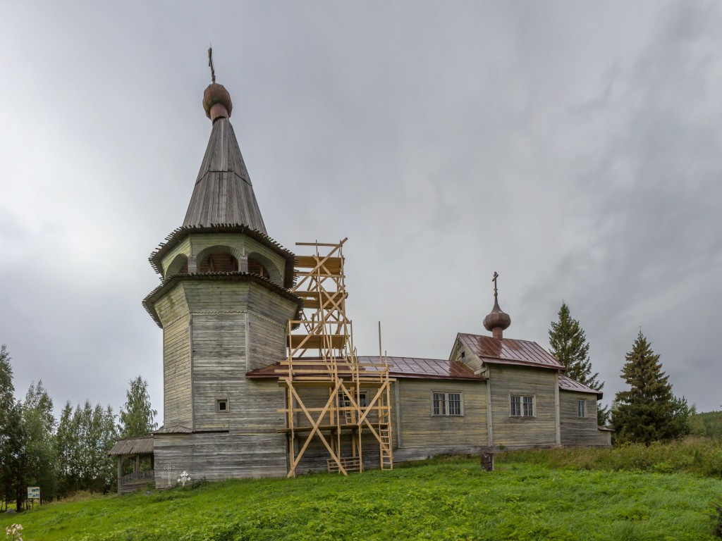 Вегоруксы. Церковь Николая Чудотворца. документальные фотографии, Вид с юга