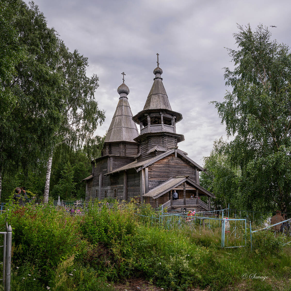 Церковь Богоявления Господня, Чёлмужи (Медвежьегорский район, Республика Карелия). общий вид в ландшафте, Церковь Богоявления Господня.