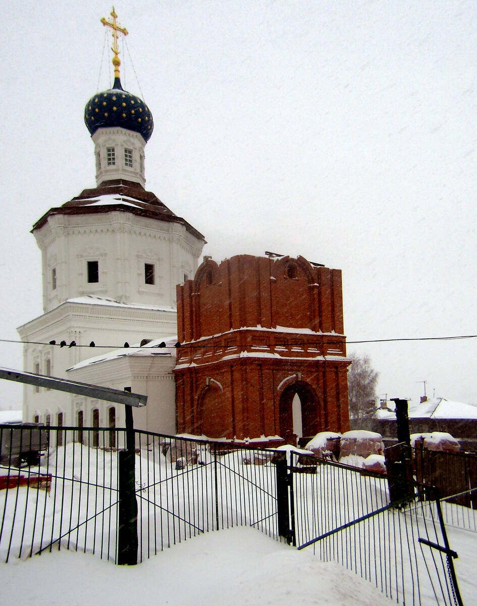 Николаевский женский монастырь, Арзамас (Арзамасский район и г. Арзамас, Нижегородская область). документальные фотографии, Строительство колокольни