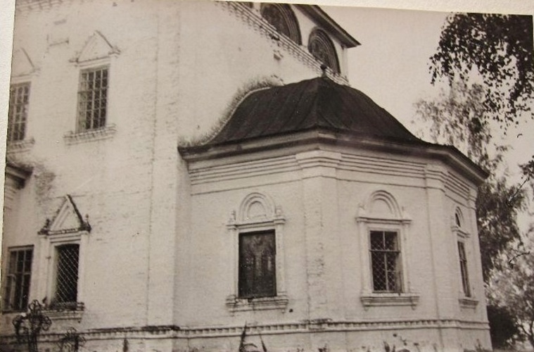 Церковь Воскресения Христова, Соболево (Юрьевецкий район, Ивановская область). архивная фотография, Фото 1947 г. (Пастухов Ю., Богачевский Н.). Госкаталог № 38729099. ГНИМА им Щусева